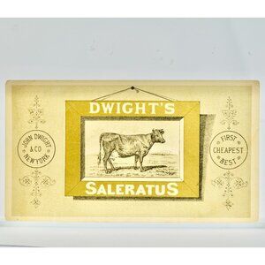 Dwight's Cow Brand Victorian Trading Trade Card Antique